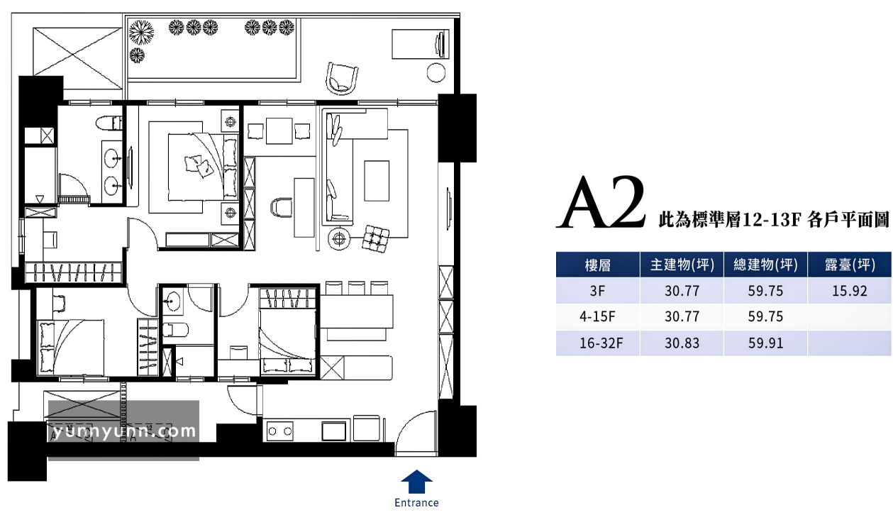 鑫天際 鑫高鐵5 A2格局圖