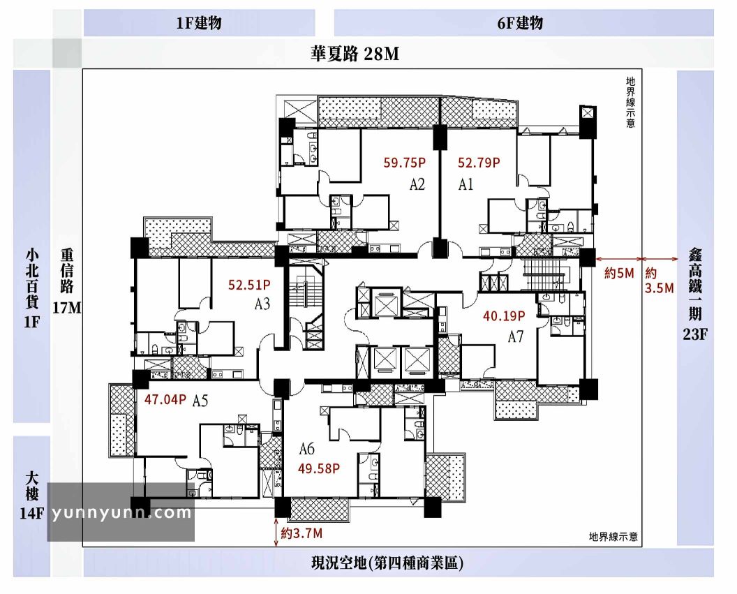 鑫高鐵5鑫天際平面圖